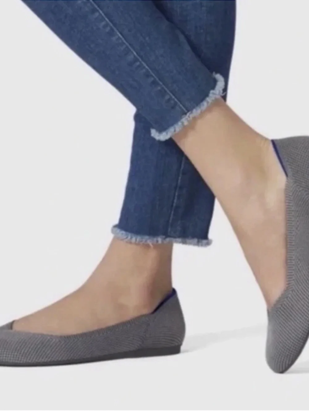 Rothy's Daily Round Toe Flat With Removable Insoles in Gray